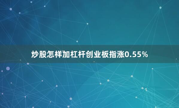 炒股怎样加杠杆创业板指涨0.55%